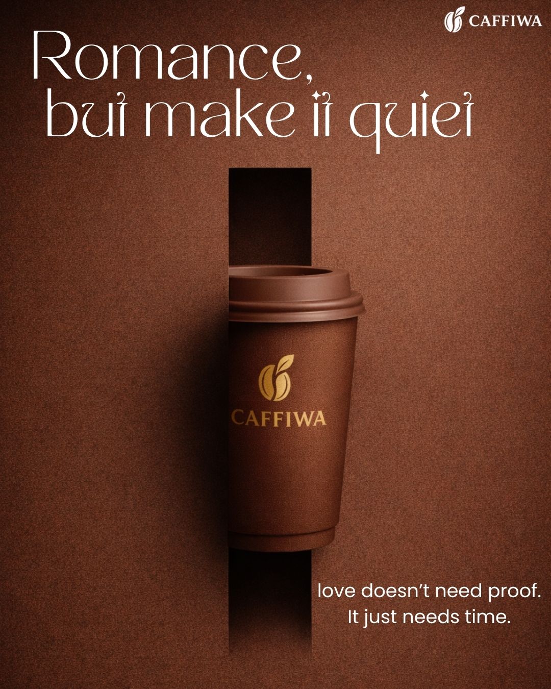 White & Brown Minimalist Ice Coffee Latte Instagram Post